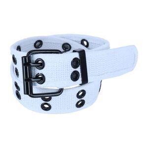 CTM Kids 2 Hole Roller Buckle Canvas Belt
